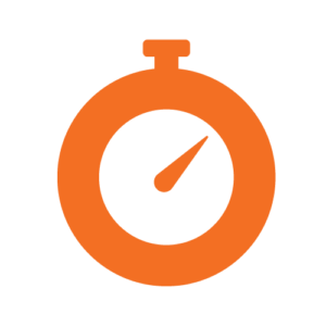 Icône pour symboliser nos delais : représente un chronomètre orange.