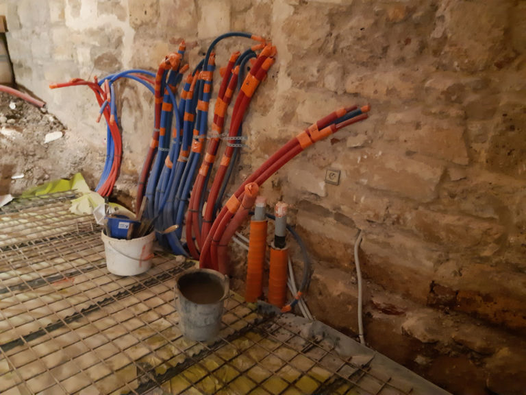 Photo du chantier de la maison des vin à bergerac en 2019.